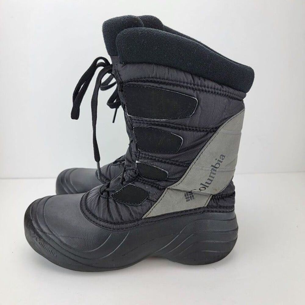 Columbia Womens Size 6.5 Black Grey Sierra Powder Insulated Winter Boots